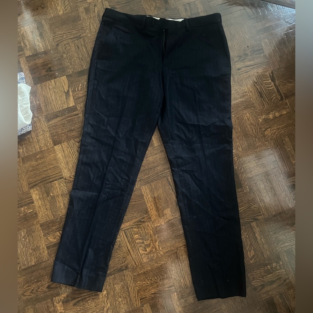 NWT - J. Crew Men's Navy Pinstripe Wool Dress Pants
